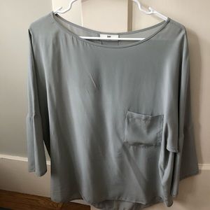Day birger et mikkelsen fan gray silk blouse